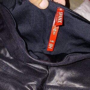 SPANX Shiny Black Leggings